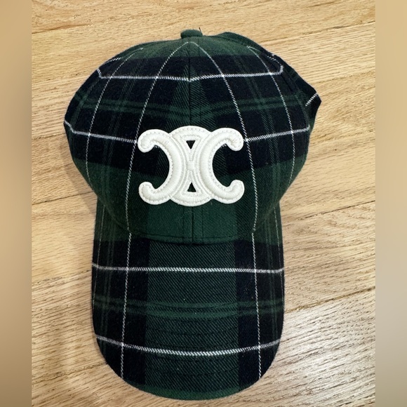 Celine Plaid Patterned Baseball Cap - Picture 5 of 8